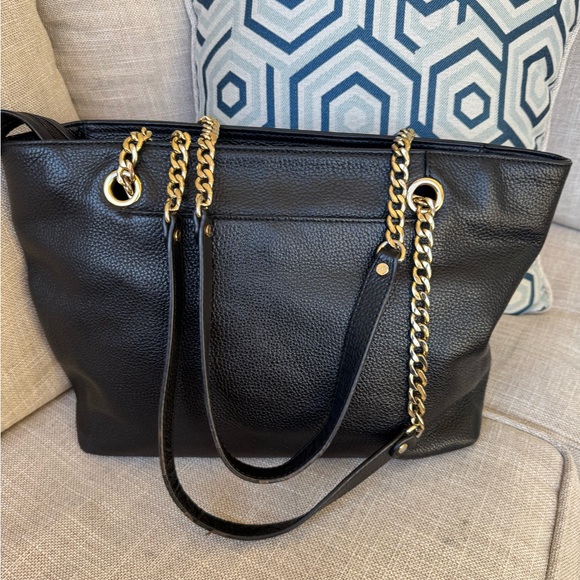 Michael Kors gold chain pebbled leather tote - Picture 8 of 13